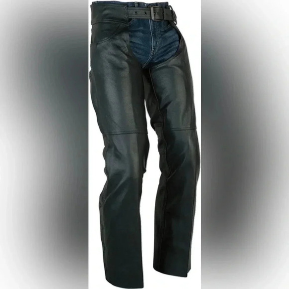 Z1R Sabot Leather Motorcycle Riding Chaps Small NWT